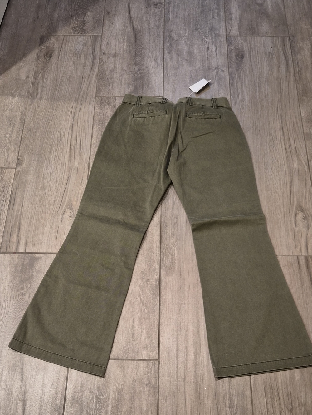 Y2K Vintage Moda International Olive Green Flare Wide-Leg Jeans - Picture 5 of 5